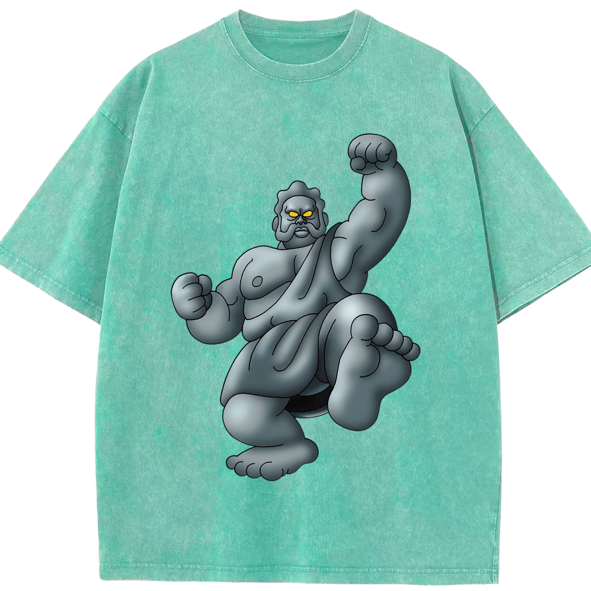 （画像用） ドラゴンクエスト Doragon Kuesuto Dragon Quest 綿100% ヴィンテージ風 半袖Tシャツ（フロントプリント）